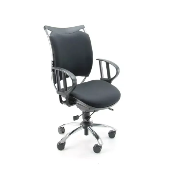 0refurbished bureaustoel interstuhl intros chroom nieuwe stof bureaustoelen 668 op afbetaling