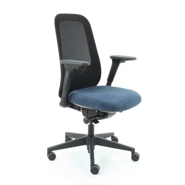 0workliving nora mesh blauw regain bureaustoel ergonomisch design nen1335 bureaustoelen 643 op afbetaling