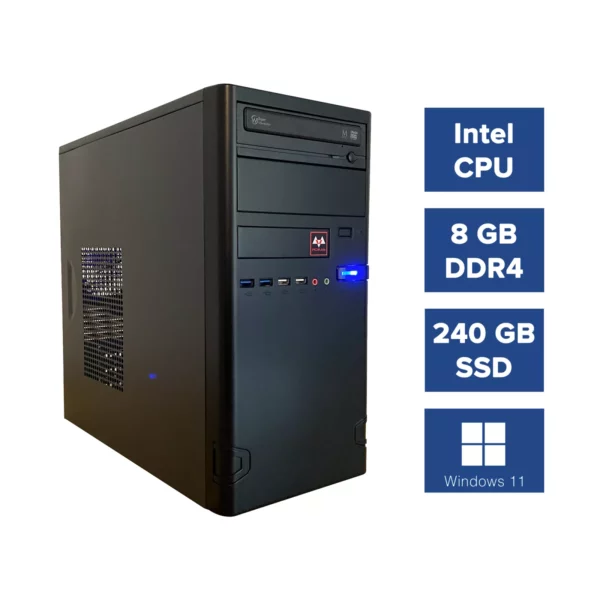 pcman desktop pc solid intel g5905 8 gb geheugen 240 gb ssd windows 11 pro 2 op afbetaling