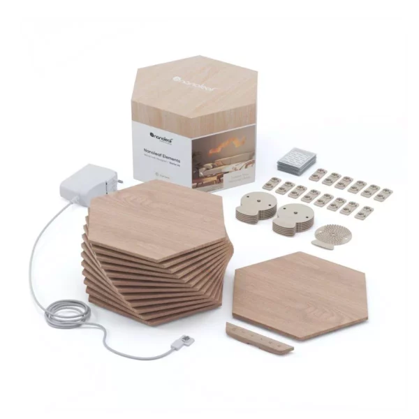 nanoleaf wood hexagons light panels starter kit 13 nl52 k 3002hb op afbetaling